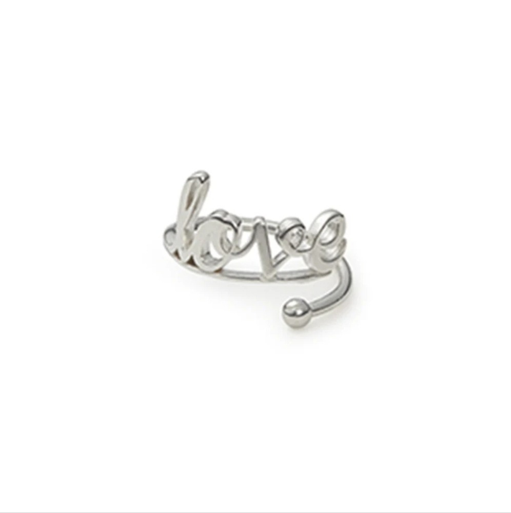 ISO silver 'Love' Ring alex and ani